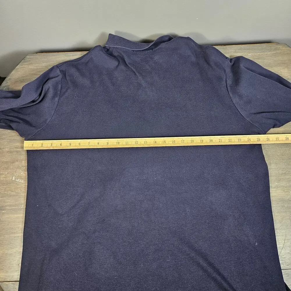 Ralph Lauren Men's XL Polo Short Sleeve Navy Blue With Red‎ Pony 100% Cotton